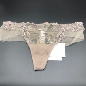 NWT La Perla Garland Tulle Embellished Thong Sz L